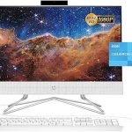 HP 2022 Newest All-in-One Desktop, 21.5 FHD Display, Intel Celeron J4025 Processor, 8GB RAM, 256GB PCIe SSD, Webcam, WiFi, HDMI, RJ-45, Wired Keyboard&Mouse, Windows 11 Home, White