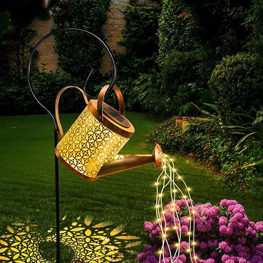 GLOBAL GOLDEN Solar Watering Can Light, LED Solar String Lights Waterproof Dual Mode Water Can Lights for Garden Patio Yard Pathway Lantern Plant Decoration