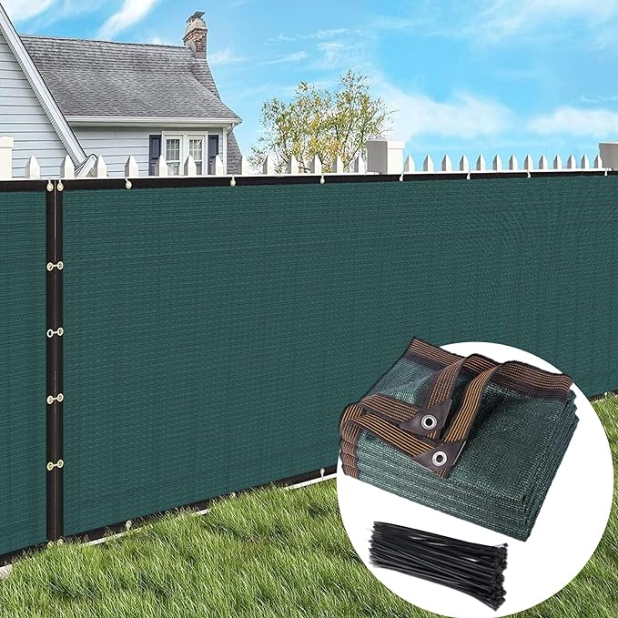 Gekufa Privacy Netting 2mx5m Garden Screening 130g/m² Fence Screening 90% HDPE Outdoor Shading Net UV-Resistant Tear-Resistant Windbreak Netting with Cable Ties and Eyelets