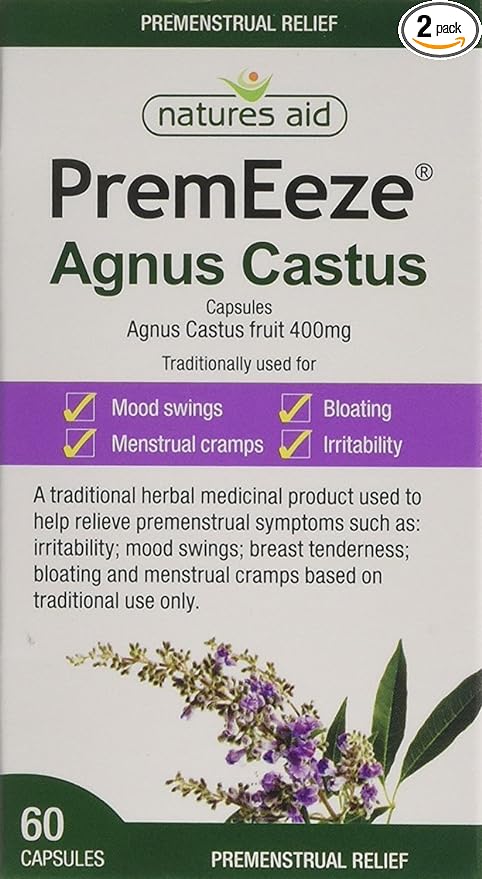 (Pack Of 2) PremEeze Agnus Castus 400mg | NATURES AID HEALTH PRODUCTS