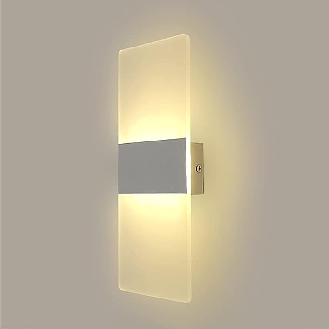 Lámpara Arbotante De Pared Dormitorio Moderna Iluminacion de Interior Aplique De Pared para Habitaciones Luces Led 29 * 11cm (Blanco) Luz Cálida Para Hogar Sala De Estar Cuarto Pasillo Hotel