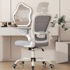 Mimoglad Office Chair, High Back Ergonomic Desk Chair with Adjustable Lumbar Support and Headrest, Swivel Task Chair with flip-up Armrests for Guitar Playing, 5 Years Warranty (Modern, Moon Grey)