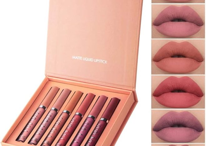 (6 color B) – Matte Liquid Lipstick 6 Colour Waterproof Long Lasting Liquid Lipgloss Lip Kit Paint Matte Lipstick Non-Stick Cup Liquid Lipstick Moisturising Lip Gloss Lip Makeup Cosmetic Not Easy Fade (6 colour B)