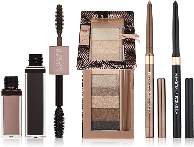 Physicians Formula Shimmer Strips Custom Eye Enhancing Kit, Nude – Eye Shadow: 0.26 Ounce, Eyeliner: 0.02 Ounce & Mascara: 0.28 Ounce