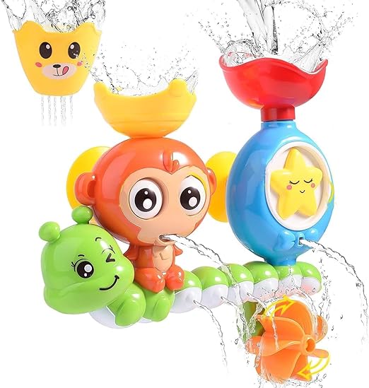 DIY HOME Baby Bath Toy for Toddlers 2 3 4 5 Years Baby Kids Boys and Girls,Bathtub Toy – Spinning Gear and Googly Eyes for Toddler or Baby Bath Time Sensory Development,Bath Tub Toys for Kids Baby