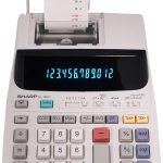 Sharp EL-1801V Ink Printing Calculator, Fluorescent Display, AC, Off-White