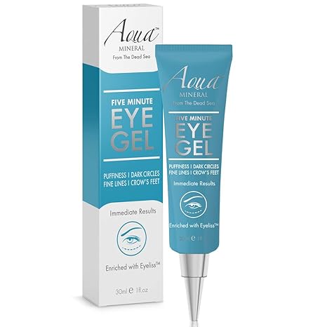 Puffy Eye GEL Instant results – Naturally rapid reduction eye gel, Eliminate Wrinkles, Puffiness and Bags – Hydrating Eye Gel w/Green Tea Extract by Aqua Mineral – 1 oz