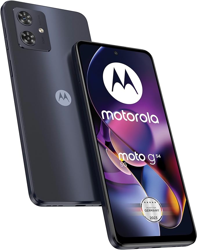 Motorola Moto G54 Dual-SIM 256GB ROM + 8GB RAM (Only GSM | No CDMA) Factory Unlocked 5G Smartphone (Midnight Blue) – International Version