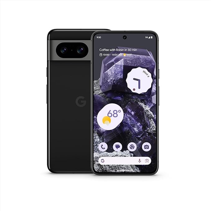 Google Pixel 8 – Unlocked Android Smartphone with Advanced Pixel Camera, 24-Hour Battery, and Powerful Security – Obsidian – 128 GB